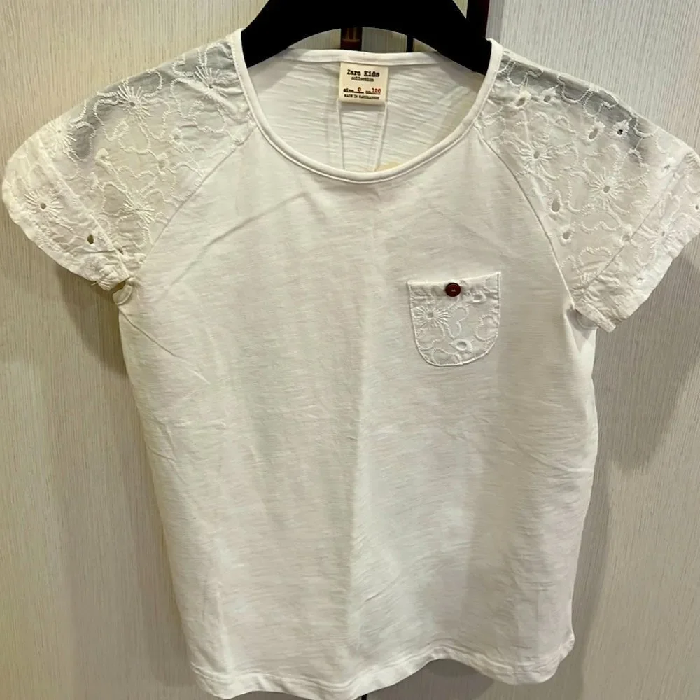 Zara white summer top